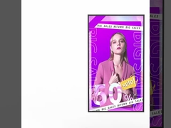 Cửa sổ cửa hàng treo siêu mỏng Bezel độ sáng cao