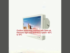 Giải pháp quảng cáo ngoài trời với biển báo điện tử ngoài trời và hệ thống Android 12 -60 °C đến 10 °C